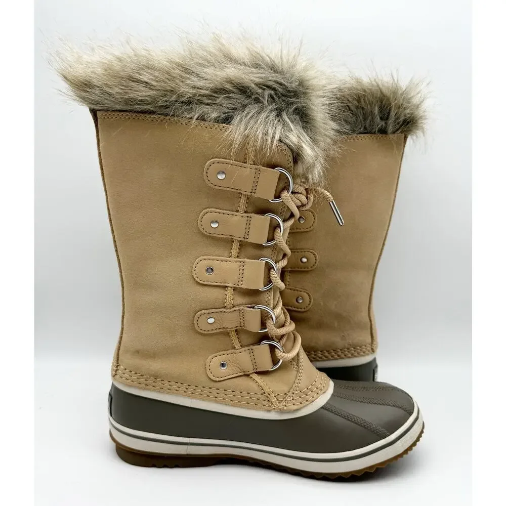 SOREL Womens Joan of Arctic Winter Boots US 7 EU 38 Tan Waterproof EUC